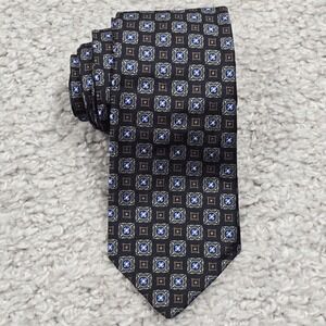 Robert Talbott Mens Tie Silk Hand Sewn Geometric Made in USA Classic Necktie